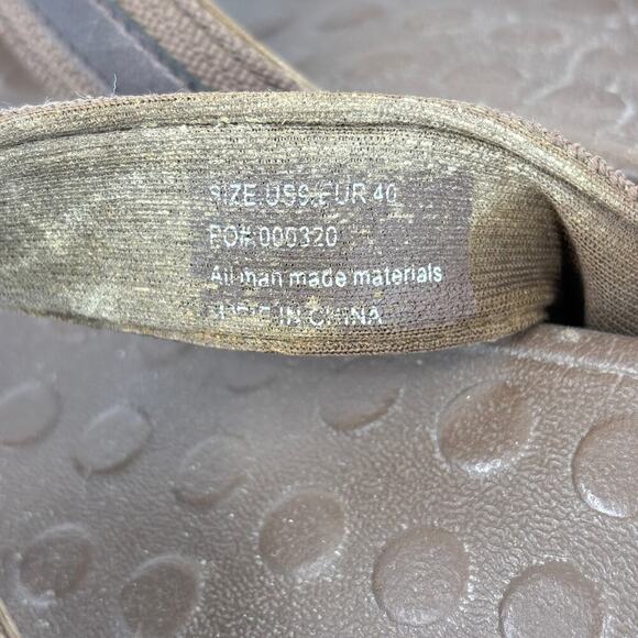 Orthaheel Flip Flop Sandals Womens Size 9 Brown Thong Orthotic Support - Picture 2 of 11